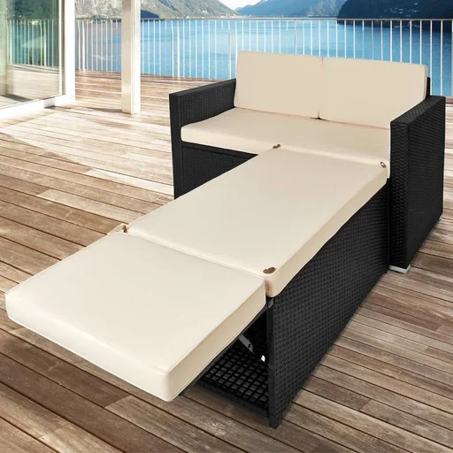 "Garden furniture set with storage space Polyrotan image"