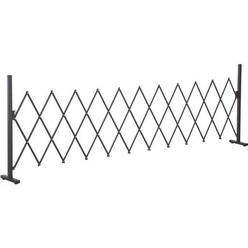 "Extendable scissor gate dark brown image"