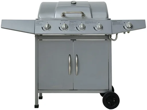 "Gasbarbecue "Dayton" met 4 hoofdbranders + 1 zijbrander, zilver image"