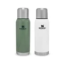 Adventure vacuum bottle, 1.0 l, stainless steel, matte white, vacuum insulation, insulated drinking cup