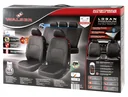 Car seat cover Logan Premium, black-silver, complete set 14 pieces