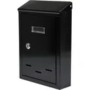 Mailbox with 2 buttons - black - 285x200x60 mm
