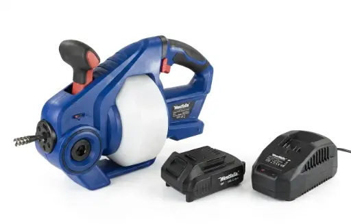 "Cordless drain cleaning shaft ARW18 18 V Li-Ion including 1 battery 2.0 Ah and charger image"