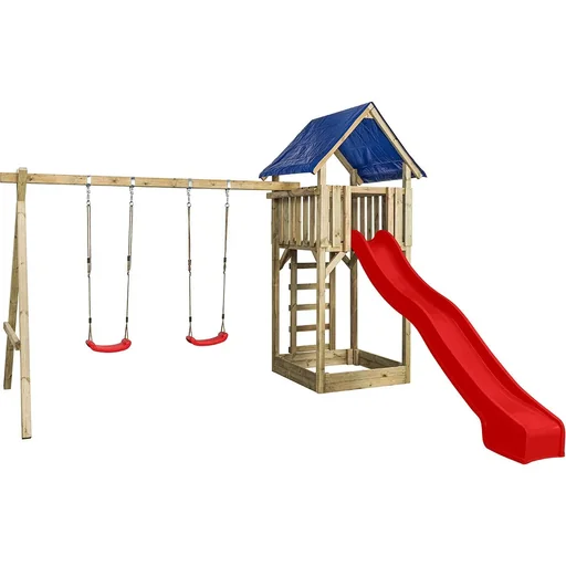 "Jonas play equipment with red slide image"