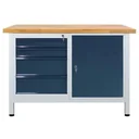 Workbench "Premium" 4 drawers, 1 door, L1200xW600xH840mm