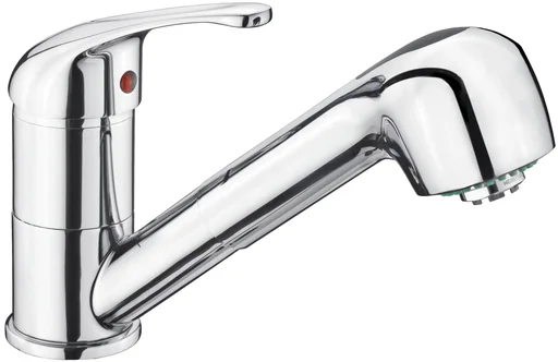 "FABIO single-lever sink mixer low pressure with shower, chrome image"