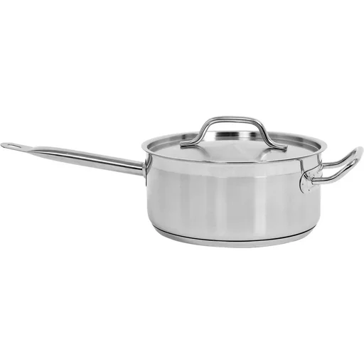 "Stainless steel cooking pot with lid - 24x11 cm - 5L image"
