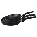 3-piece frying pan set black