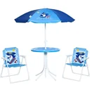 Garden table set for 3-6 year olds, shark design, blue