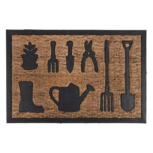 "Doormat rubber/coconut watering can, 60.8 x 40.3 x 0.8 cm image"
