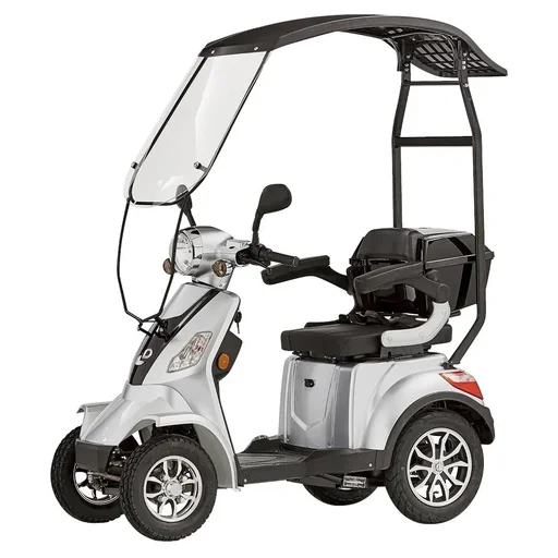 "4-wheel electric vehicle Palermo 15 km/h silver including wind and weather protection image"