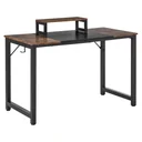 Computer desk PC table office table industrial style chipboard metal rustic brown+black 120 x 60 x 73.5 cm