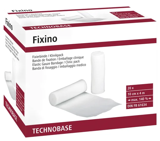 "Fixino 10 cm/4 m fixation bandage, 20 pieces in clinical packaging image"