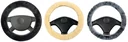 Lambskin steering wheel cover - steering wheel protector in black
