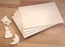 Plywood boards assortment A4, 3.2-3.7mm thick for fretsaw work
