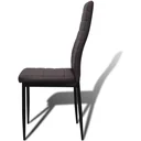 Dining room chairs 4 pieces faux leather brown
