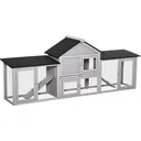 Dwarf rabbit hutch with outdoor enclosure 210 cm x 45.5 m x 84.5 cm