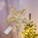 LED wooden star with remote control
