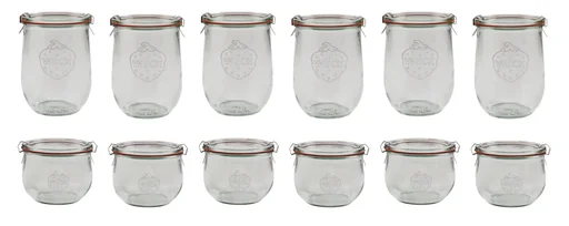 "Preserving jar TULIP shape 1 liter, pack of 6, 1062 ml volume image"