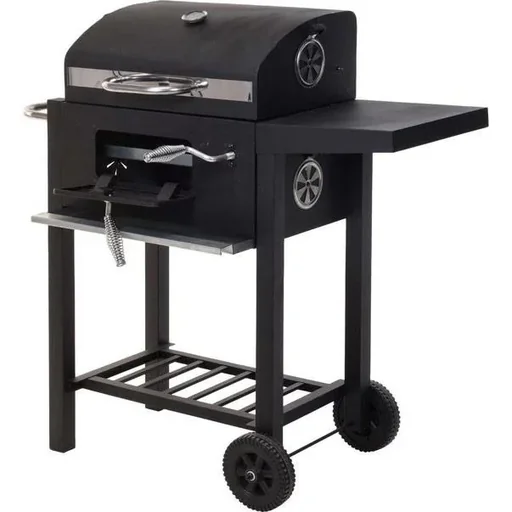 "Vargan charcoal grill / barbecue - with table - on wheels image"