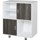 Bookshelf, white+grey