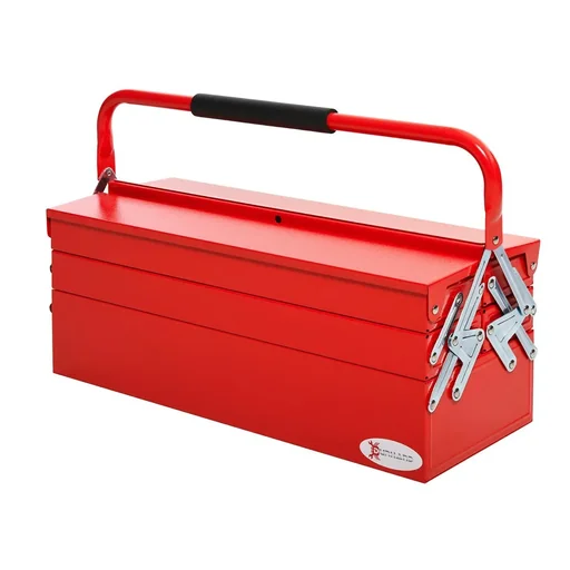 "Tool box tool case tool box 5 compartments foldable steel (SPCC) red 57 x 21 x 41 cm image"