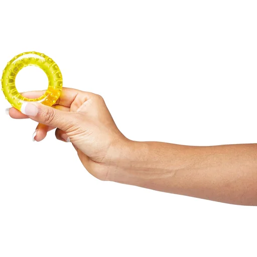"Massage ring with knobs 7 cm yellow image"