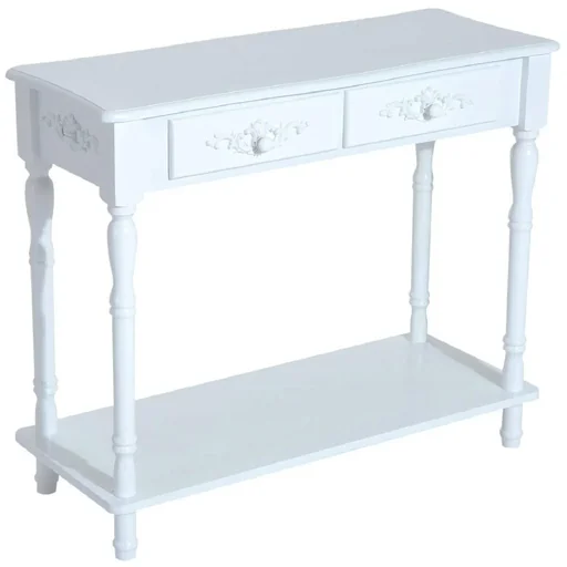 "Console table console side table hallway poplar wood white image"