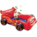 Car racing with inflatable balls
