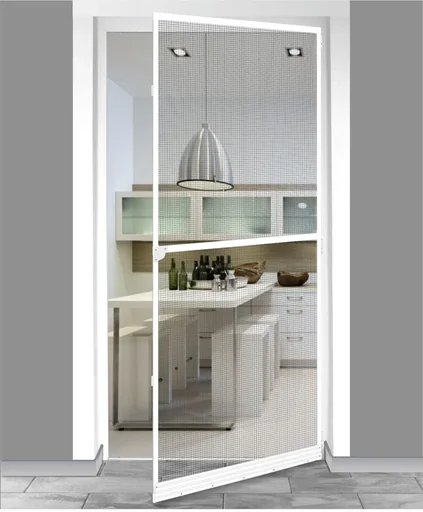 "Insect screen door 100 x 210 cm divided, white image"