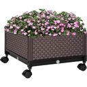 Raised bed on wheels - with drainage holes - 50 x 50 x 33 cm
