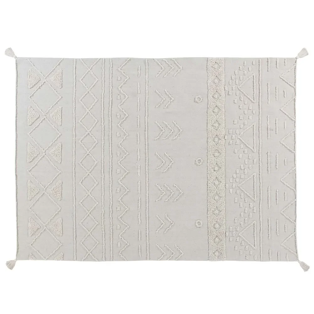 "Lorena Canals wasbaar katoenen vloerkleed "Tribu" naturel, Tapijtmaat: 200 x 300 cm image"