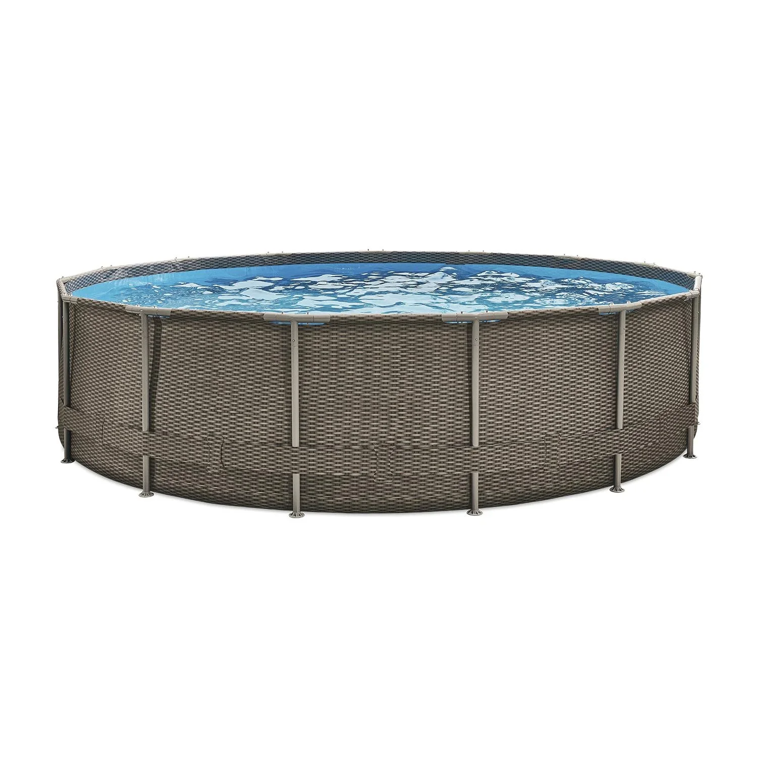 "Active Frame Pool Ø457 x 106 cm rattan braun image"