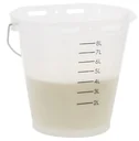Calf drinking bucket 8 l, white transparent