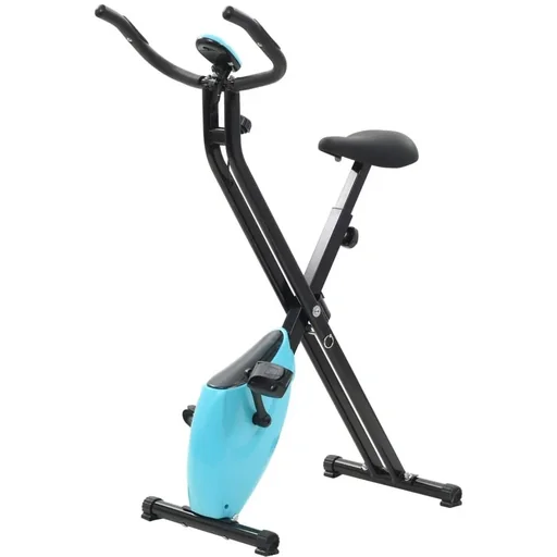"Magnetic exercise bike X-bike with heart rate monitor black and blue image"