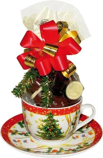 "Christmas place setting, 3-piece, filled with 100 g of chocolates image"