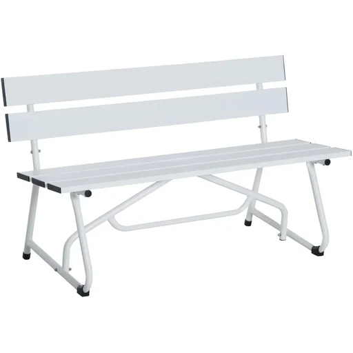"Park bench 2-seater garden white W120 x D53 x H70cm image"