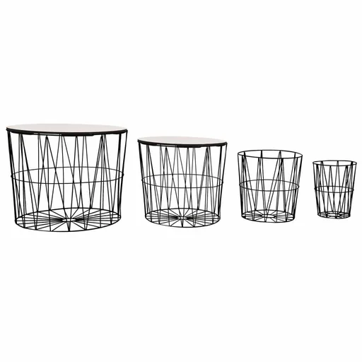 "Coffee tables 4 pieces black image"