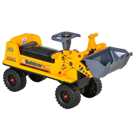 "Seat excavator for children, slide car, sand toy, ride-on vehicle for children 2-3 years, PP plastic ABS, yellow + black + gray image"