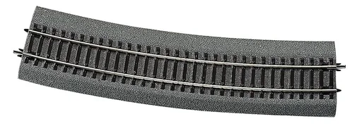 "6 pieces curved track R10 with bedding, radius 888 mm, curve angle 15° image"