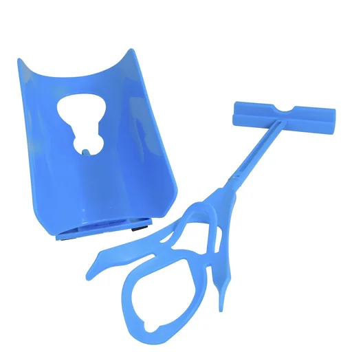 "3 in 1 sock aid and shoehorn, blue image"