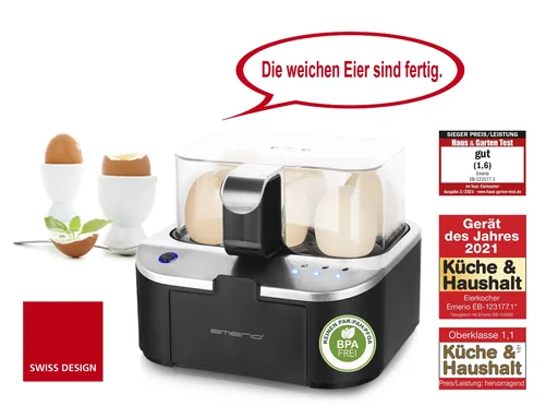 ""Talking" egg cooker, for 6 eggs, 400 watts image"