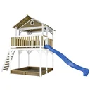 Woody Play Tower Brown/White - Blue Slide