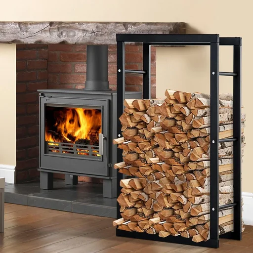 "Firewood rack black image"