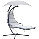 Swing lounger with sun protection