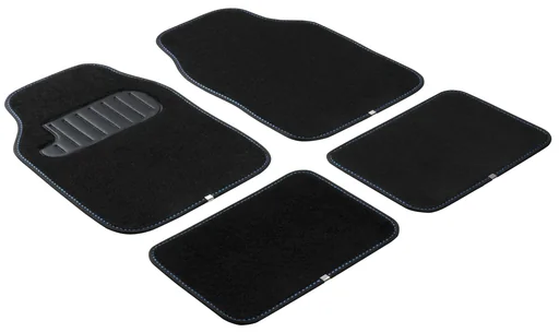 "Car mat The Color black / blue image"