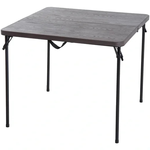 "Portable camping table, coffee brown image"