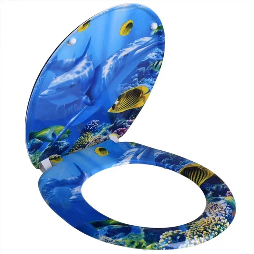 "Duroplast toilet seat dolphins image"
