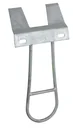 Hanging plate for calf drinking bucket, for screwing on