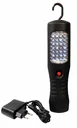 Battery-powered LED light 2.5W, with 28 LEDs, magnet and hook, with charger
